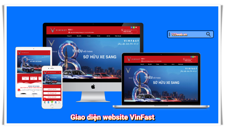 giao diện website vinfast 233