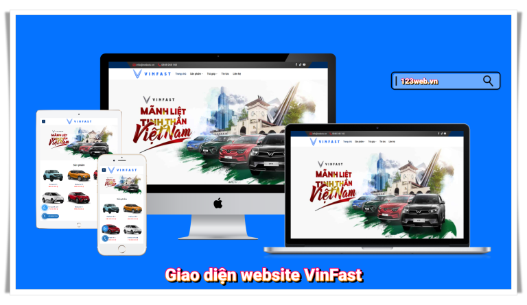 giao diện website vinfast 422